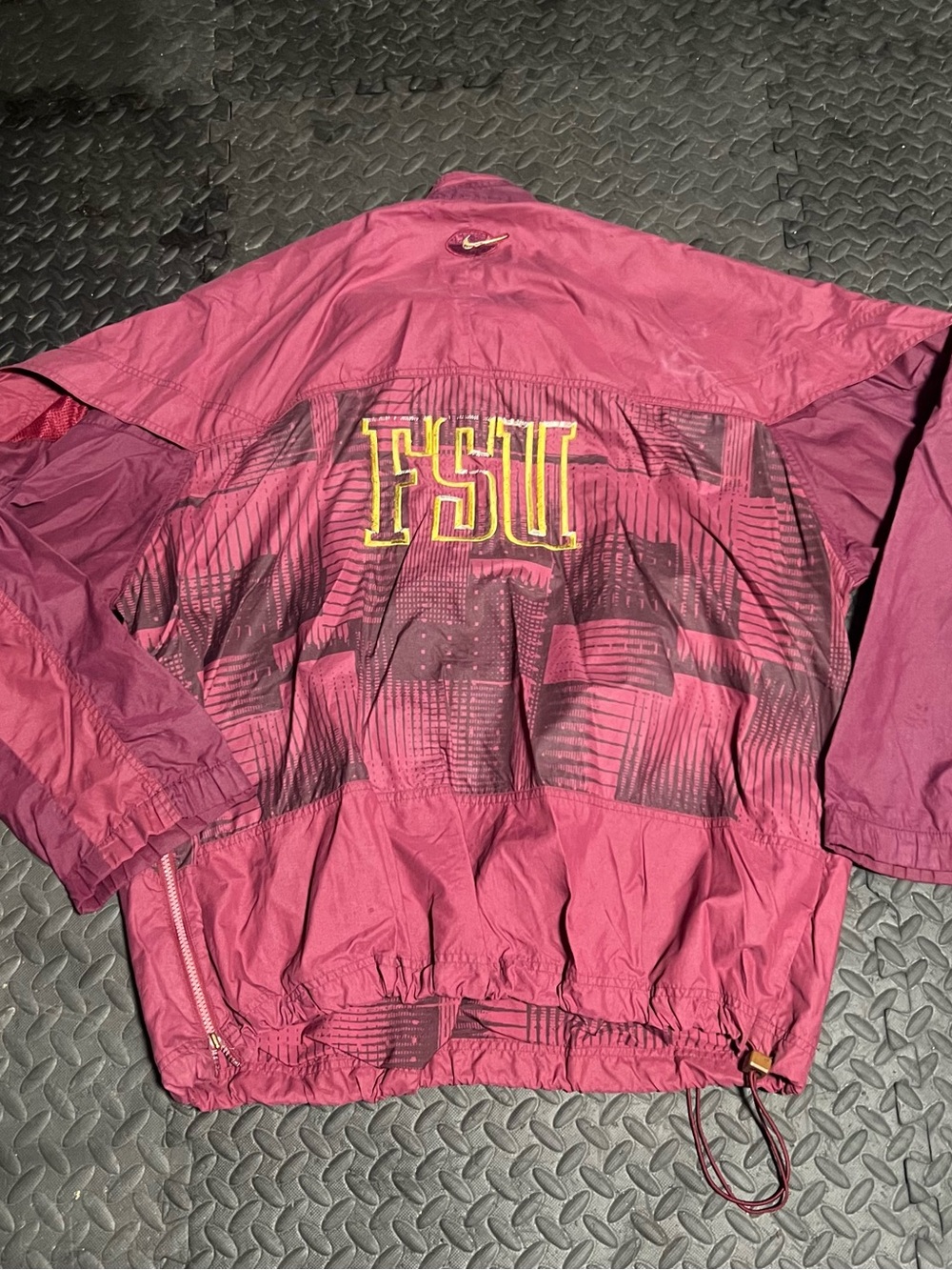 Nike Men's Maroon and Gold FSU Windbreaker Jacket